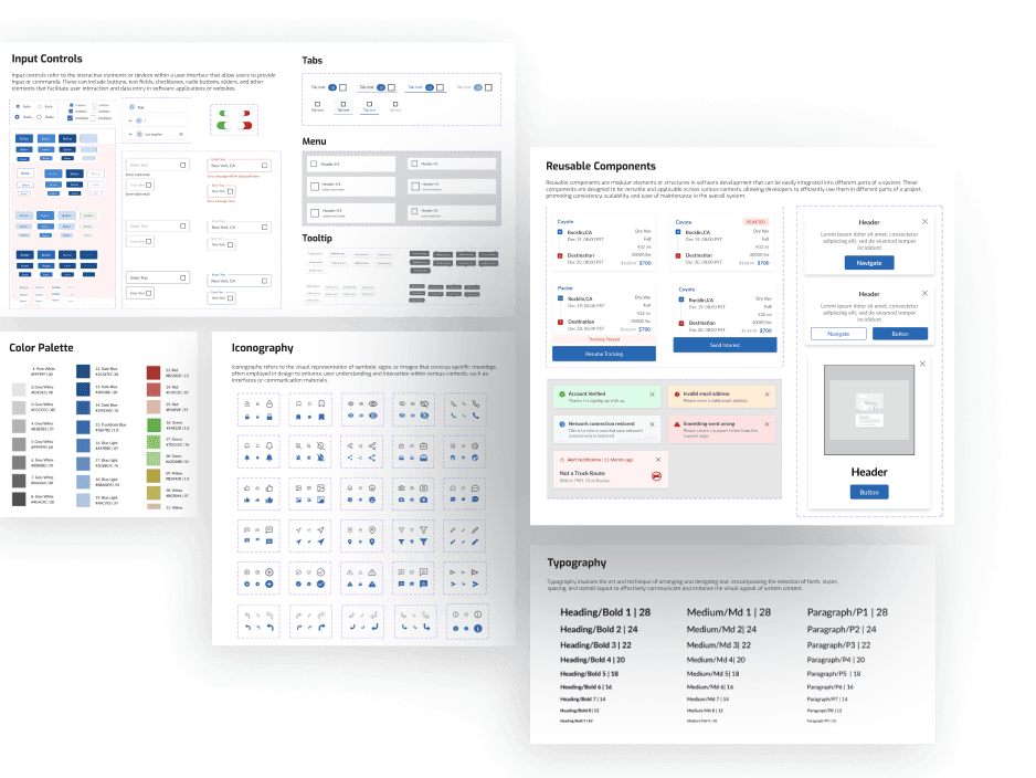 Design system interface components